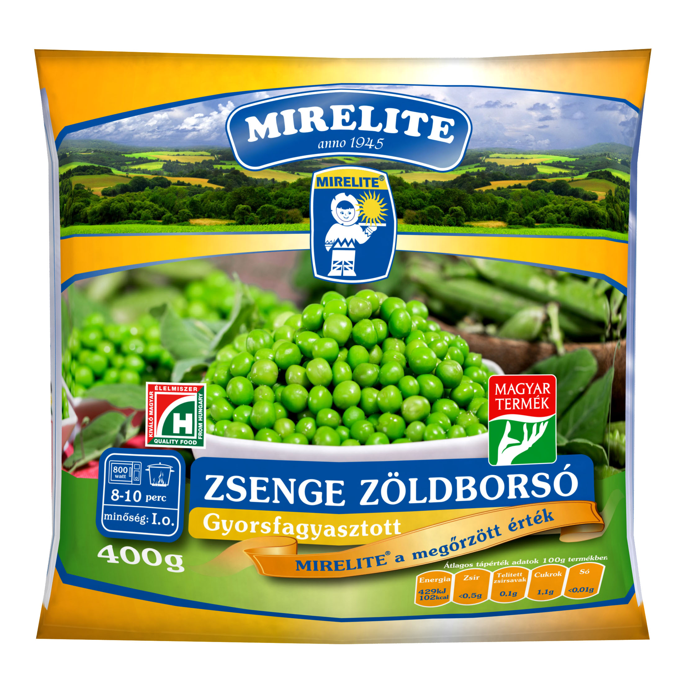 MIRELITE zsenge zöldborsó 400g